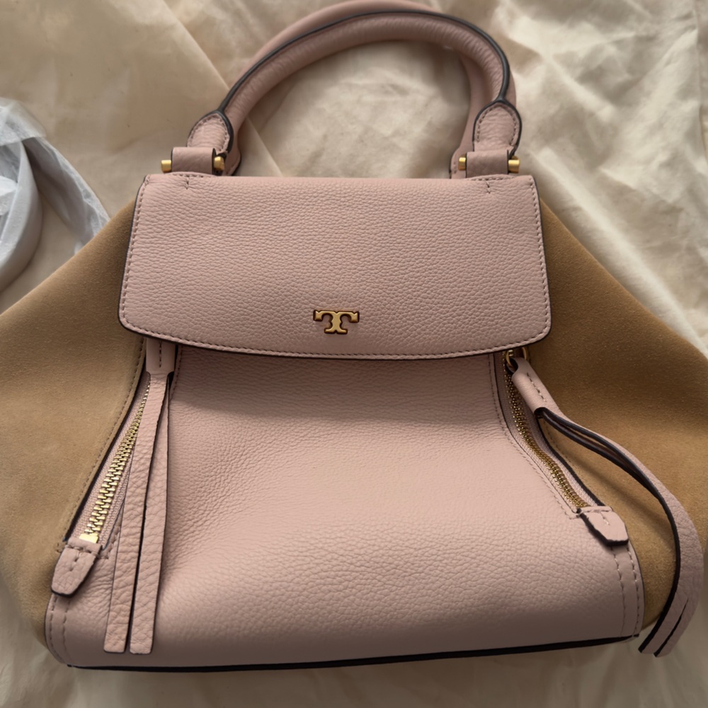 Tory Burch Pink and Tan Women's Bag